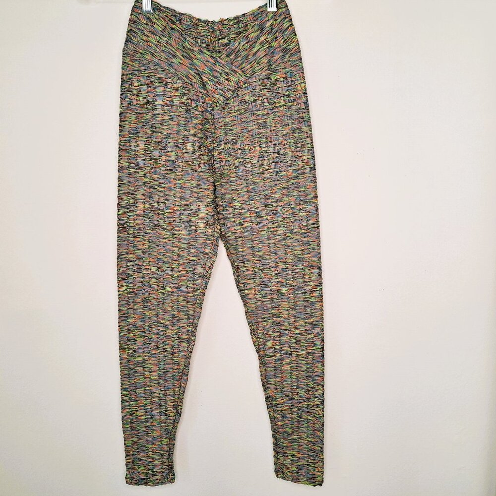 Cosmic Beauty Stretch Leggins Multicolor Only Measurements Preowned